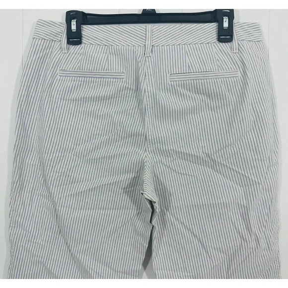 Talbots Relaxed Chino Ankle Length Blue/White stripped pants Sz 8 Petite - Picture 6 of 8